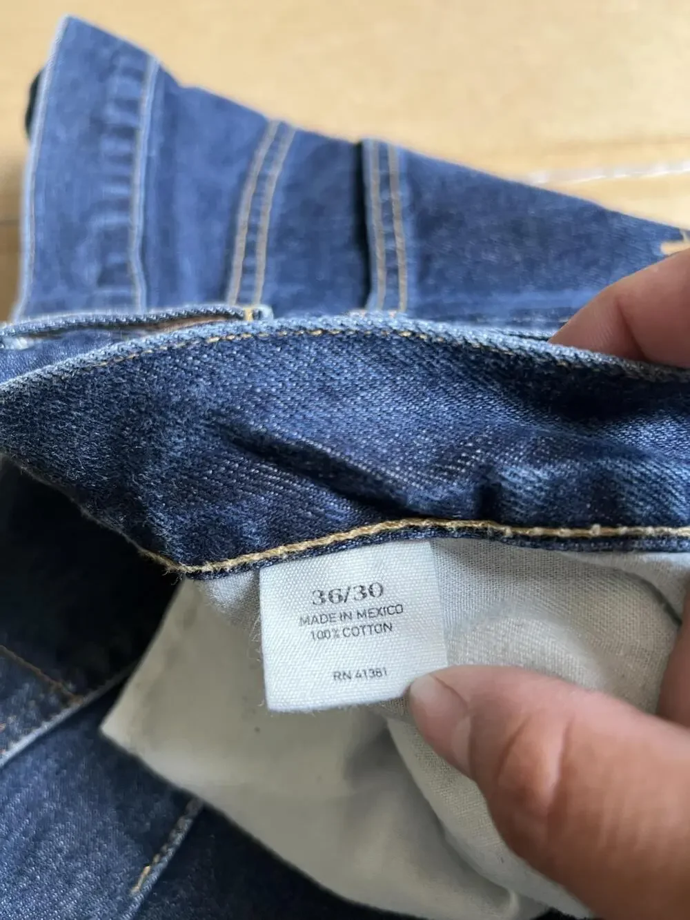 Polo Ralph Lauren Pants Mens 36 Blue Denim Straight Chino 5-Pocket Logo